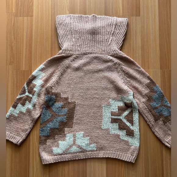 Sundance Cowl Neck Southwest Chunky Knit Sweater Boho Size M - Picture 11 of 13